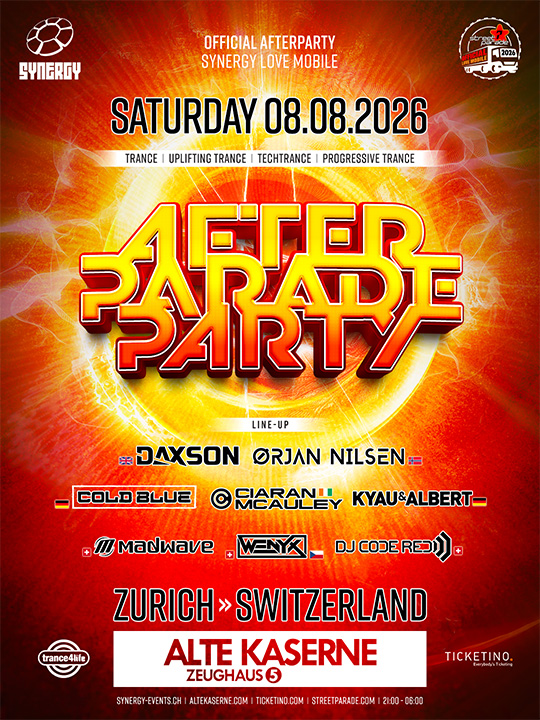 SYNERGY 'After Parade Party' 2026 @ Alte Kaserne, Zurich (08.08.2026)