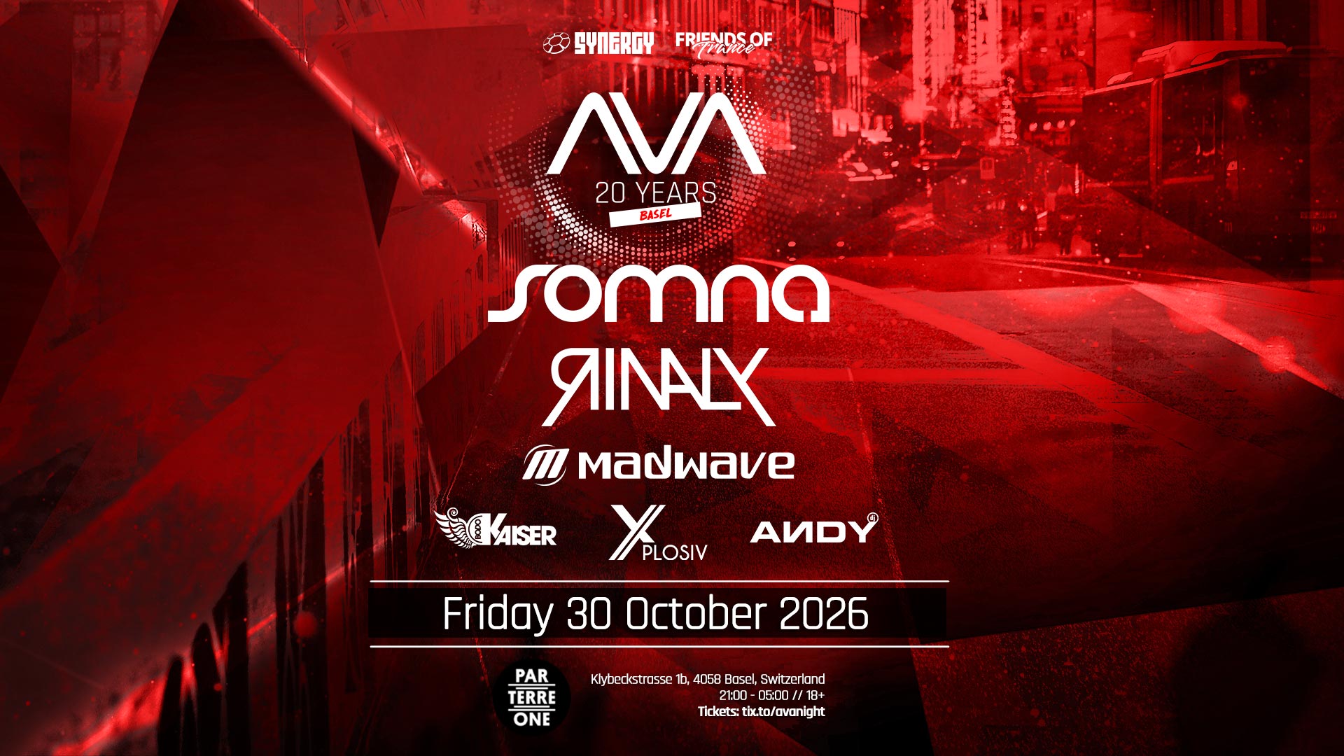 AVA Night @ Parterre One, Basel (30.10.2026)