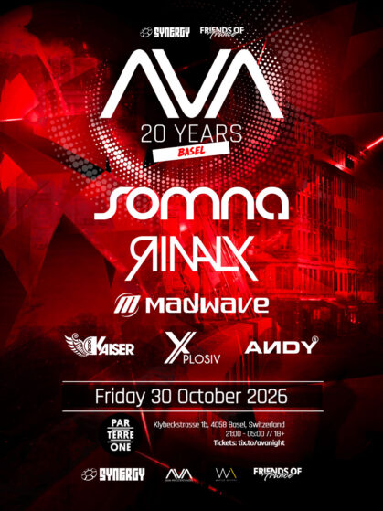 AVA Night @ Parterre One, Basel (30.10.2026)